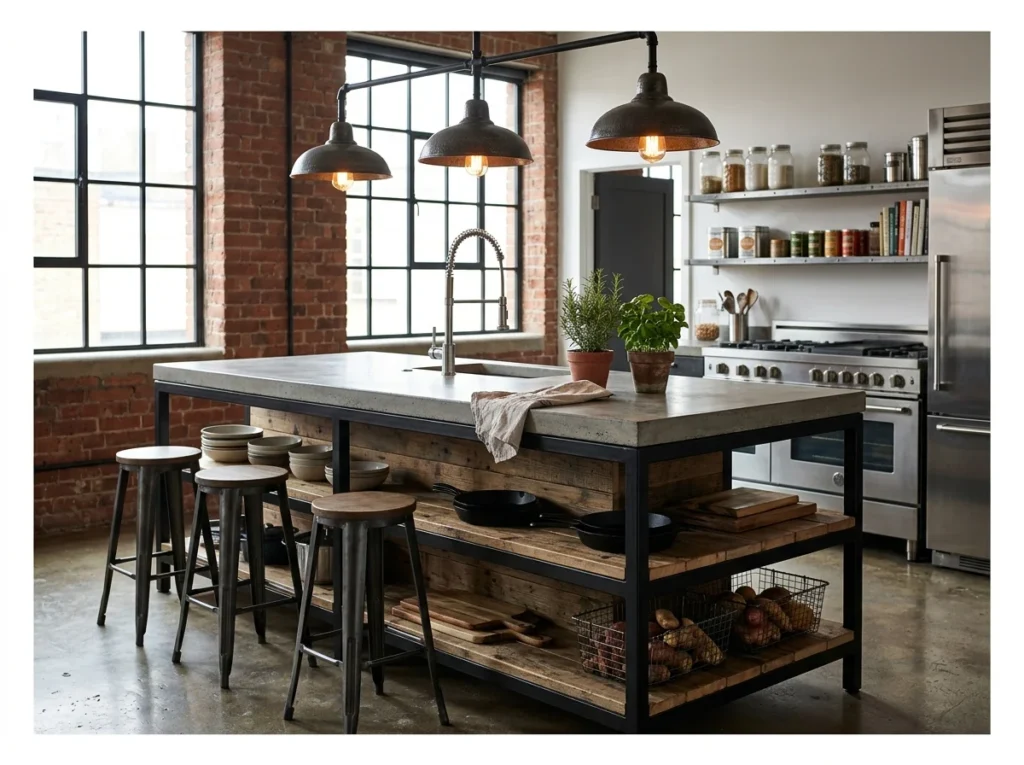 Industrial Kitchen Island