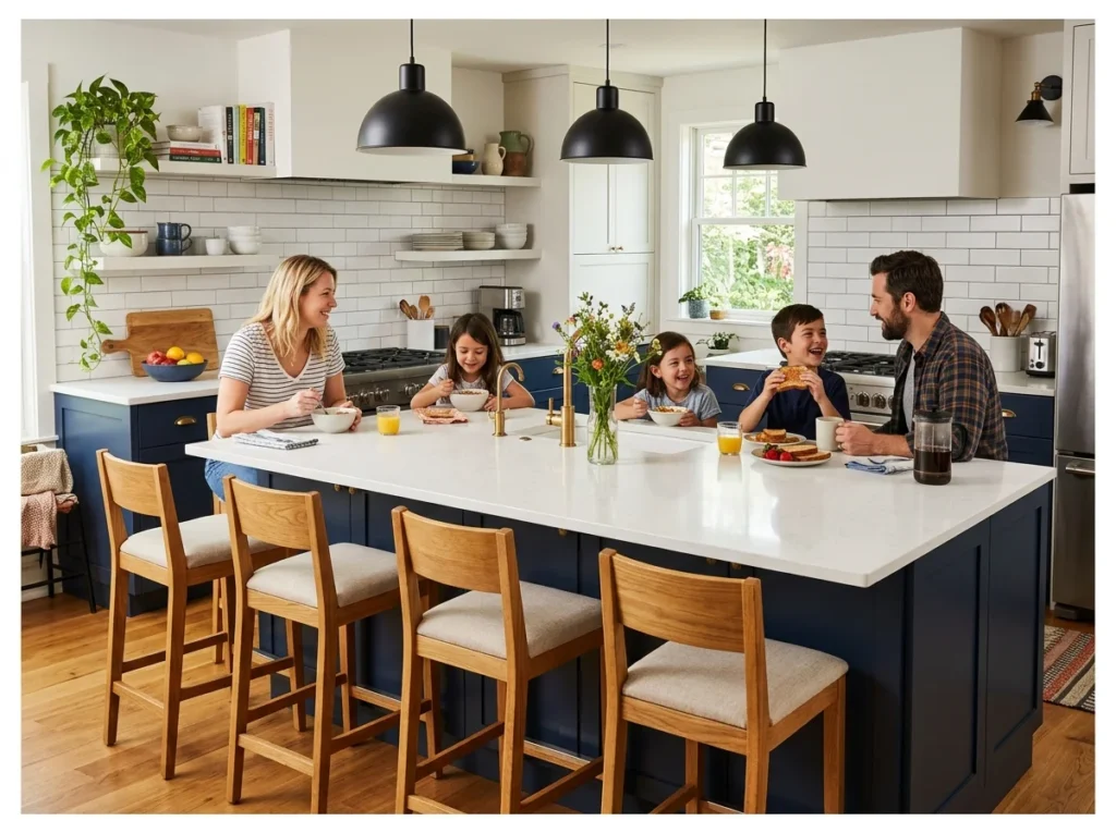 Kitchen Island with Breakfast Bar