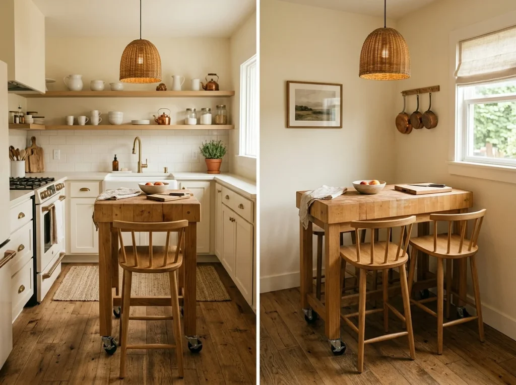 Add a Narrow Kitchen Island