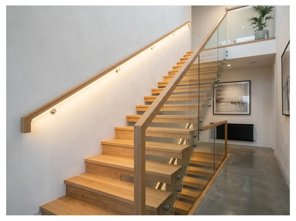 LED Strip Lighting on the Handrail