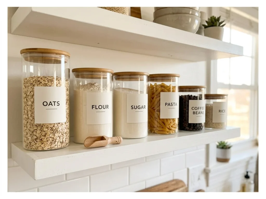 Labeled Glass Jar Collection