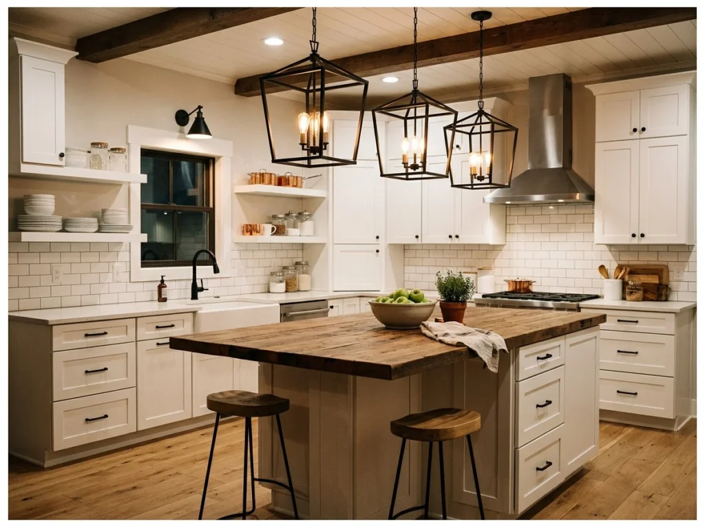 Lantern-Style Kitchen Lighting
