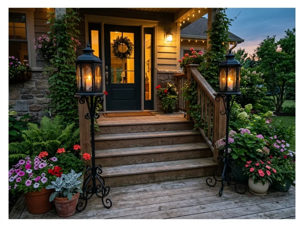 Lanterns on Plant Stands
