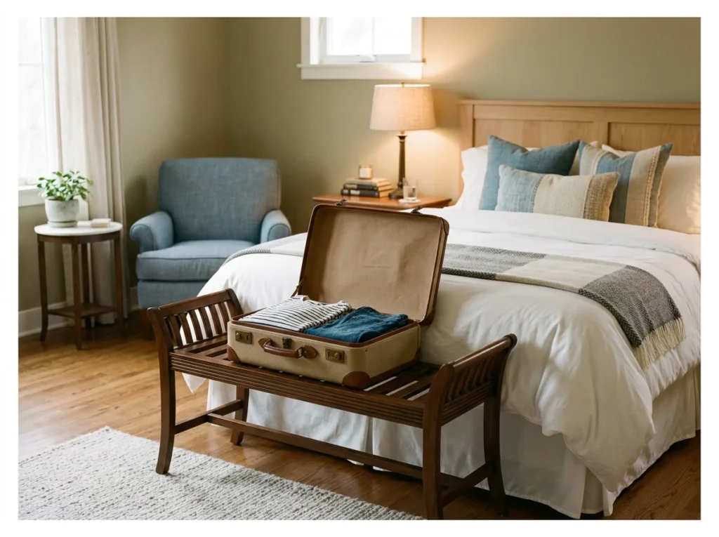 Luggage Rack or Bench at the Foot of the Bed