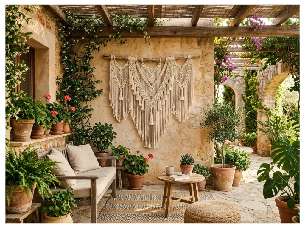 Macrame or Woven Textile Wall Hanging