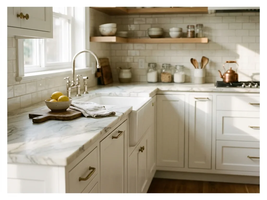 Honed Marble or Stone Countertops