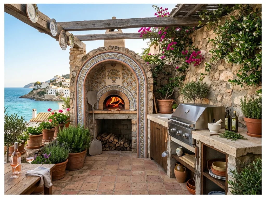 Mediterranean Outdoor Kitchen