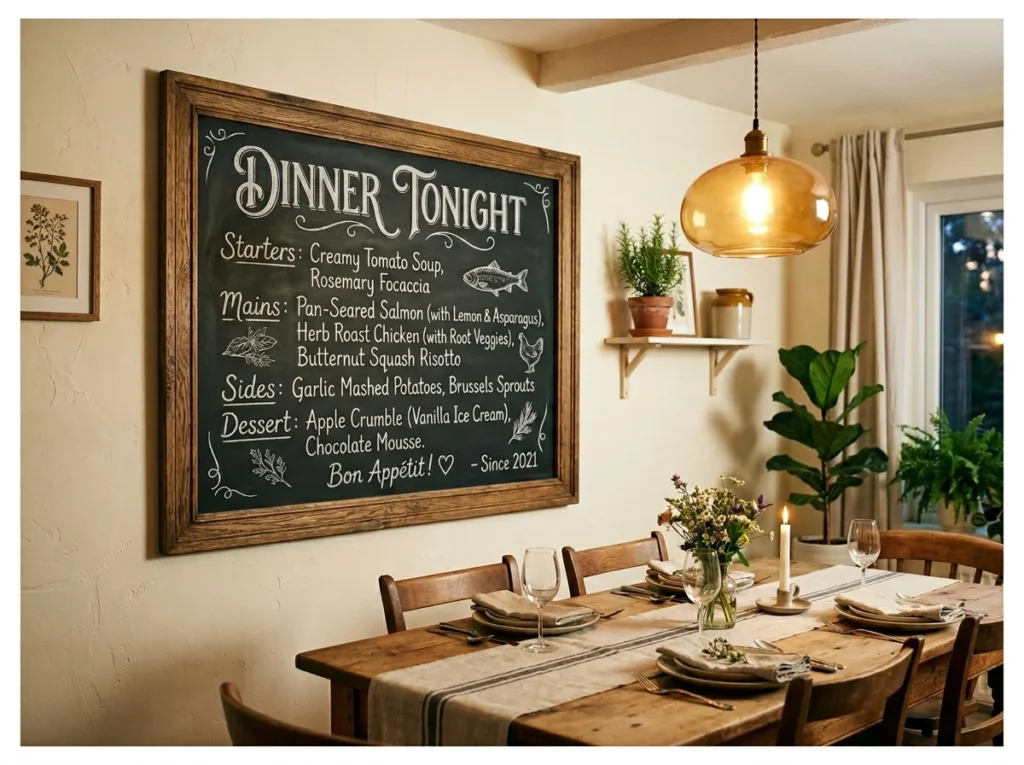 Framed Menu or Chalkboard