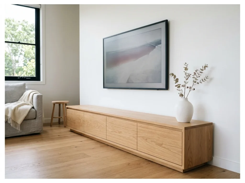 Minimalist TV Stand with One Perfect Object
