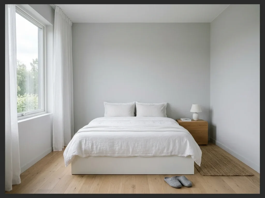 Light Gray Minimalist Bedroom