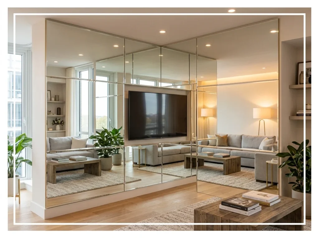 Mirror Panel TV Wall