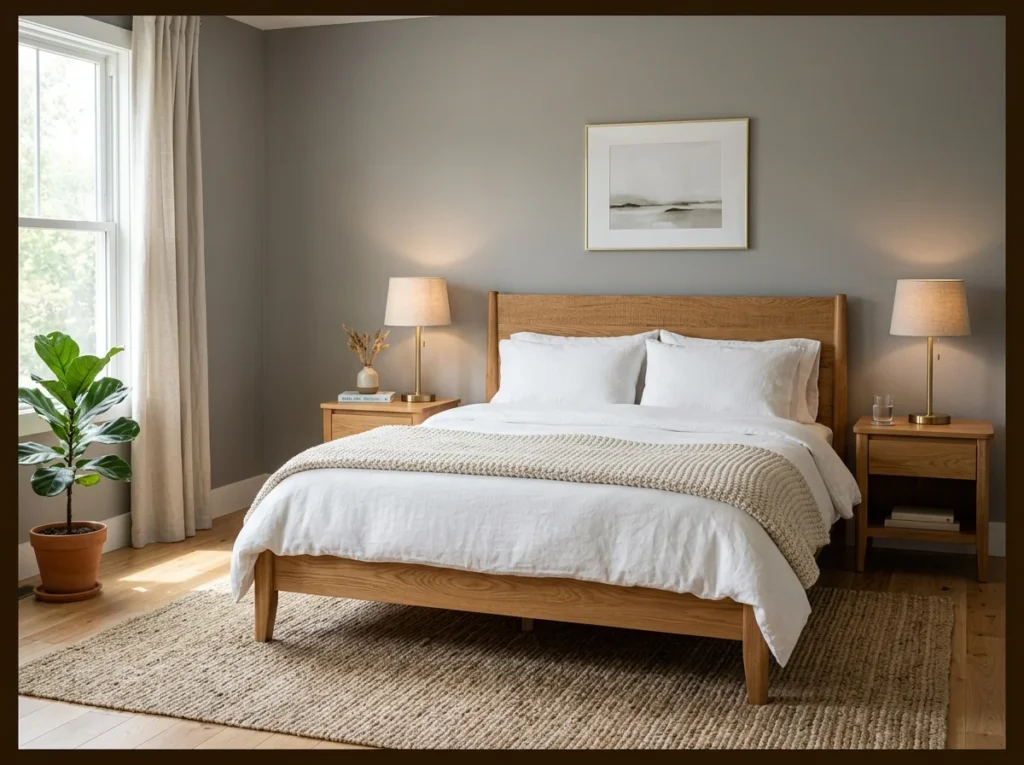 Gray and Warm Wood Combination