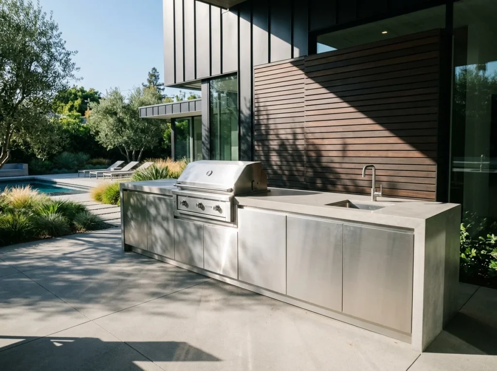 Modern Minimalist Outdoor Kitchen