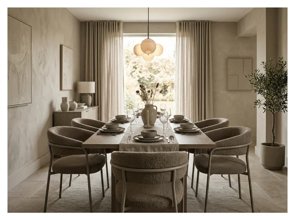 Monochromatic Dining Room Palette