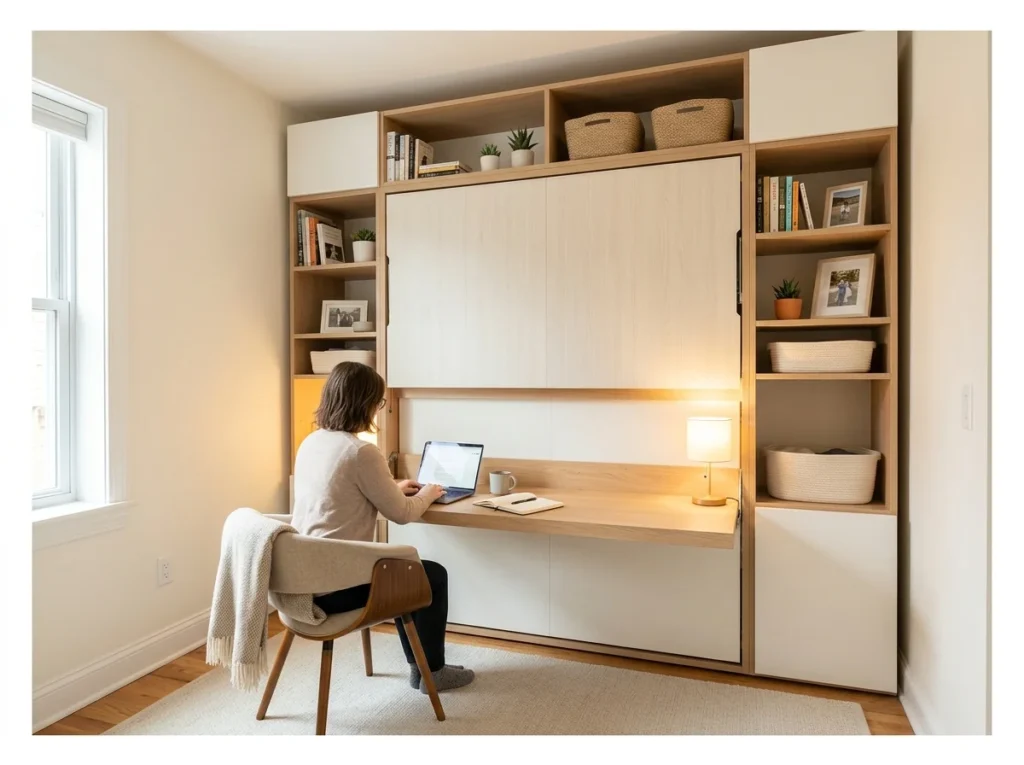 Murphy Bed with Fold-Down Desk