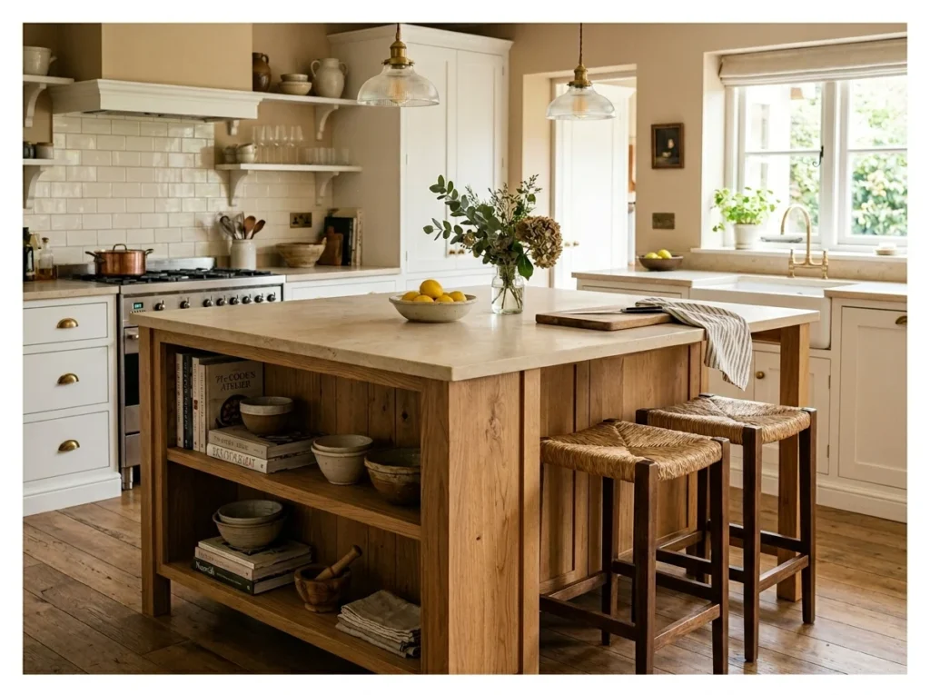 Natural Timber Kitchen Island
