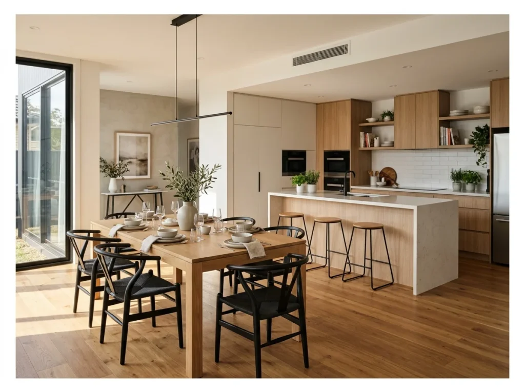 Dining Room Adjacent to Open Kitchen
