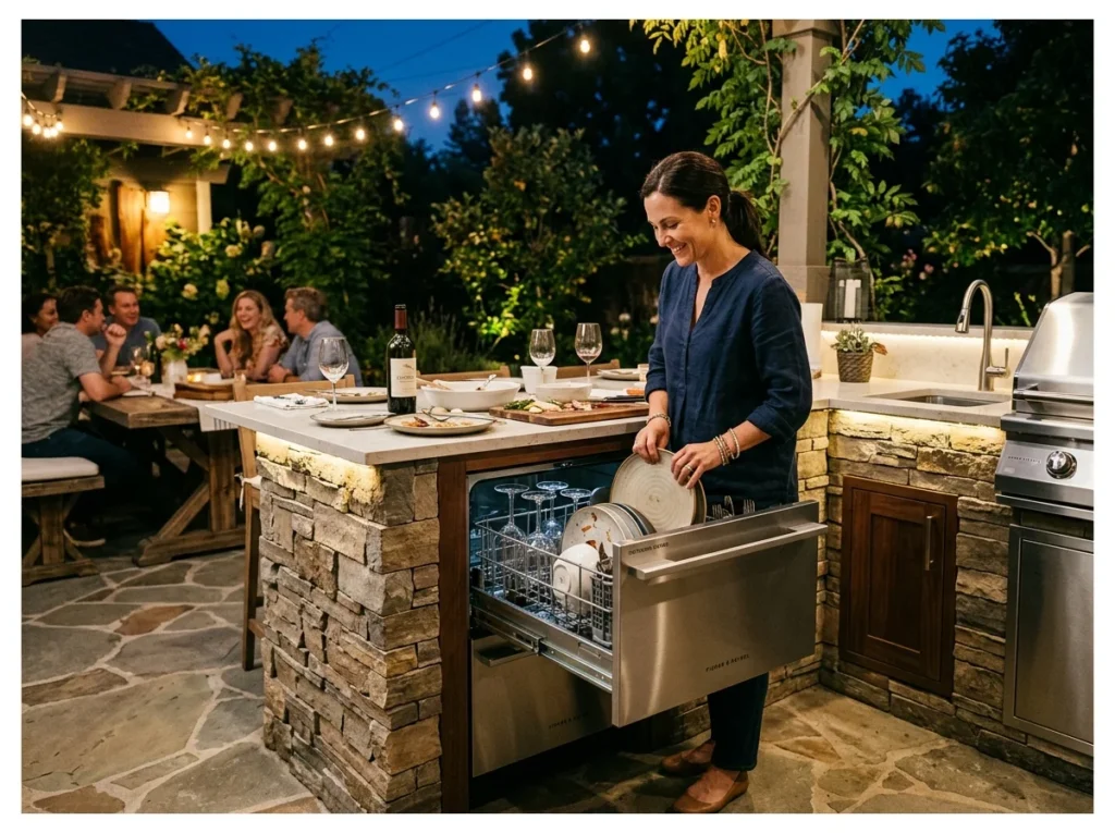 Outdoor Kitchen with Dishwasher