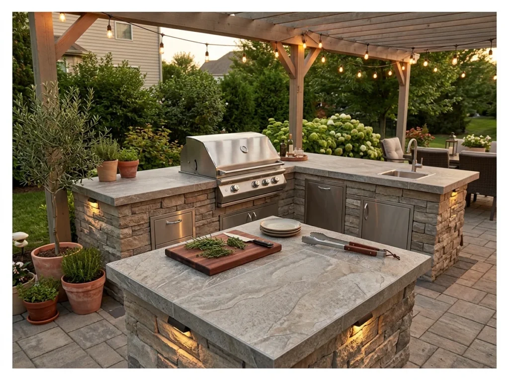 Porcelain Tile Outdoor Counter