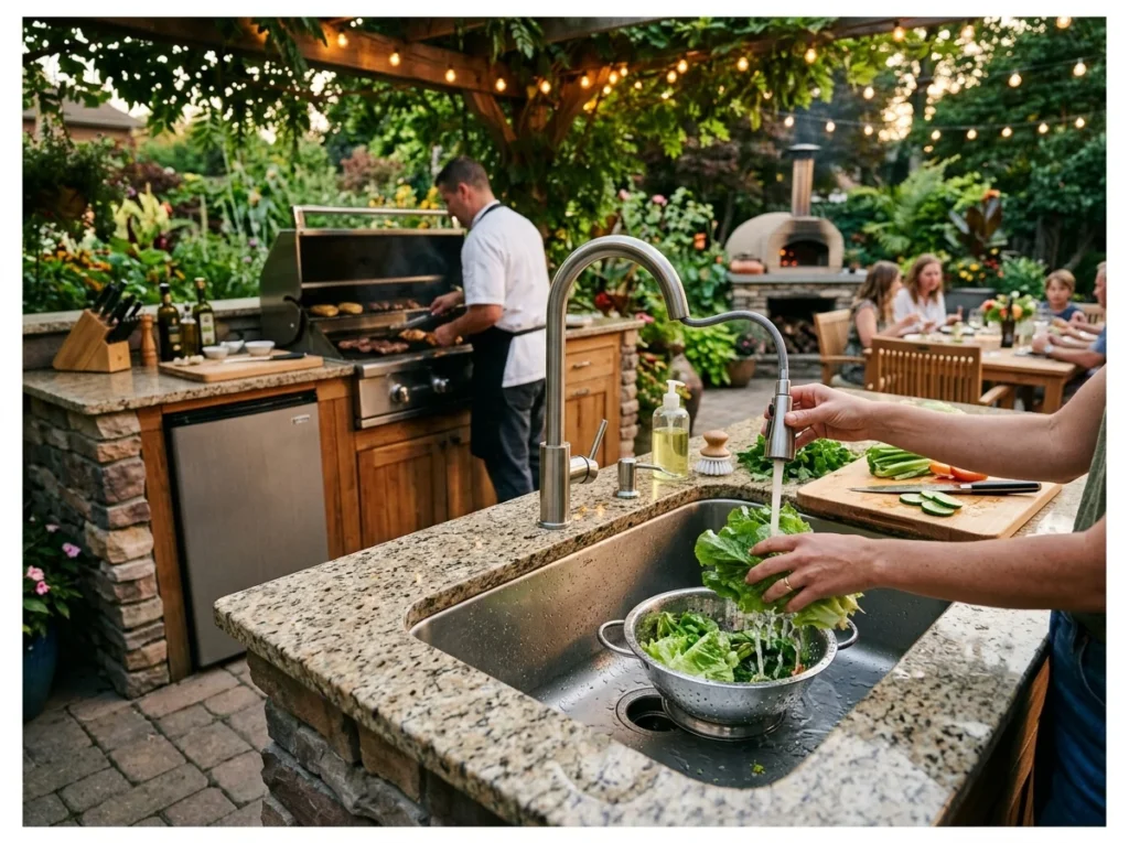 Outdoor Kitchen with Sink