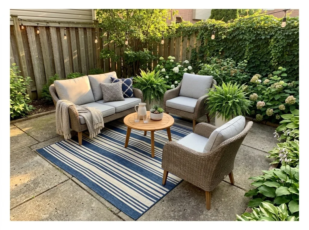 Outdoor Rug to Define the Zone
