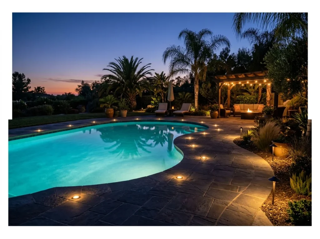 Pool Deck Lighting Path