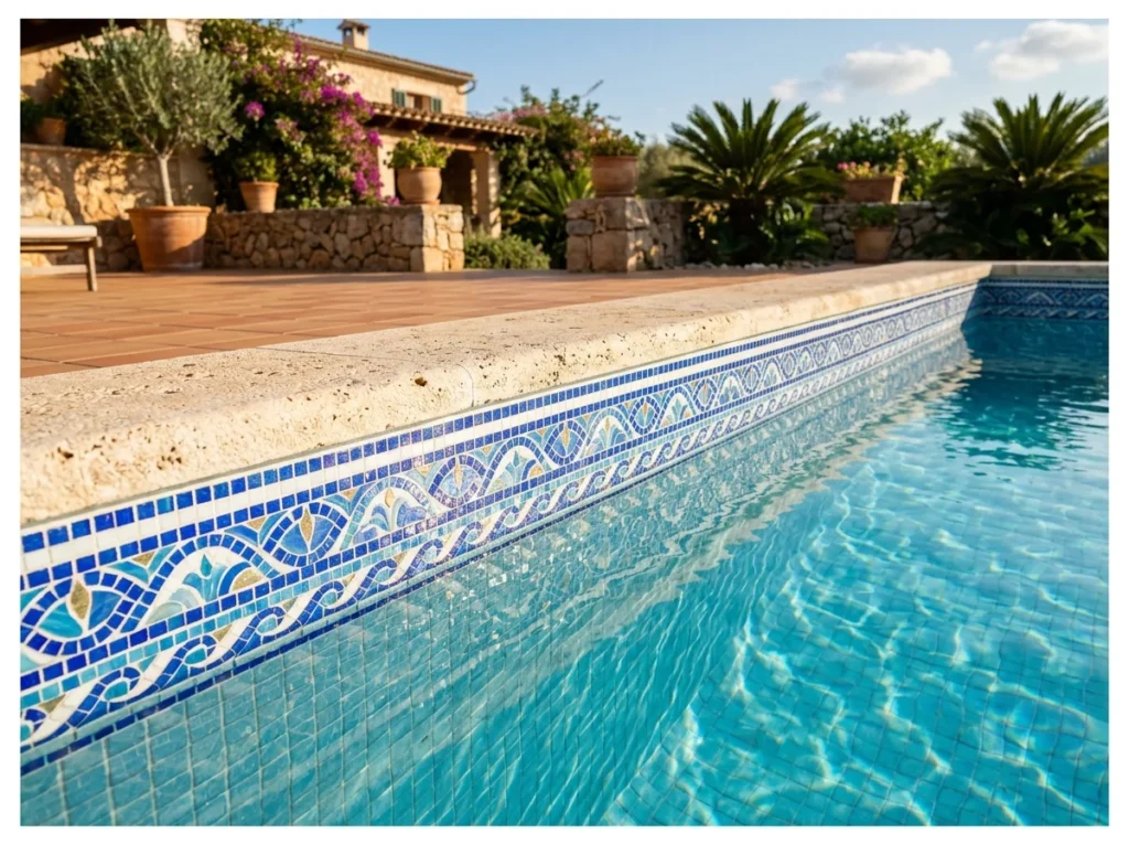 Mosaic Tile Pool Accent