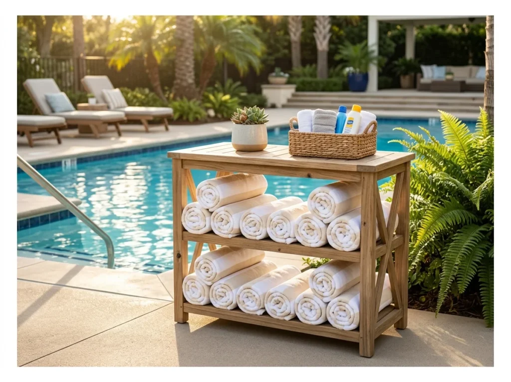Pool Towel Storage Caddy
