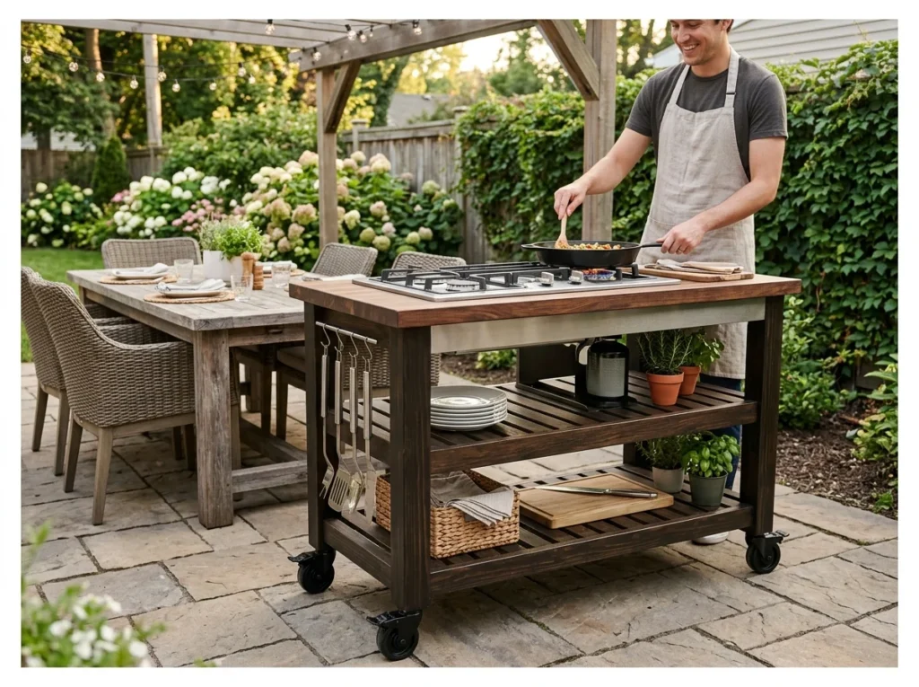 Portable Outdoor Kitchen Cart