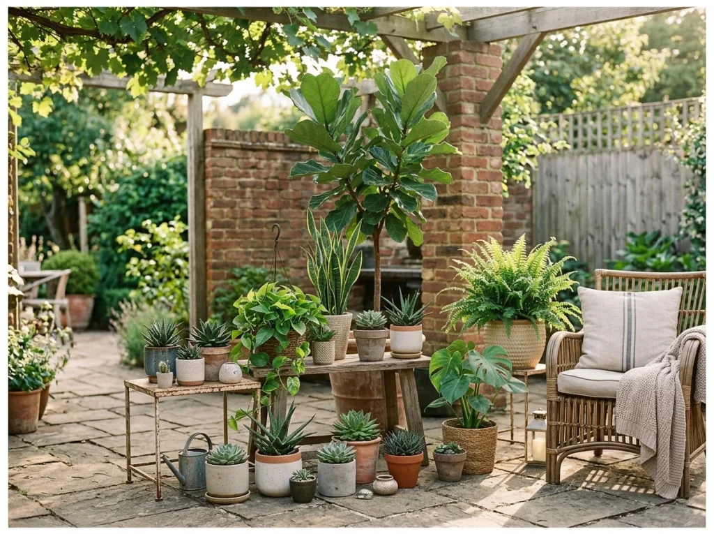 Potted Plants in Varied Heights