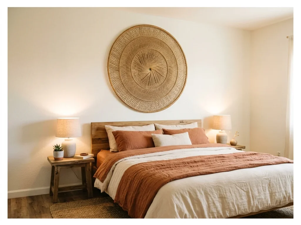Wicker or Rattan Wall Accent
