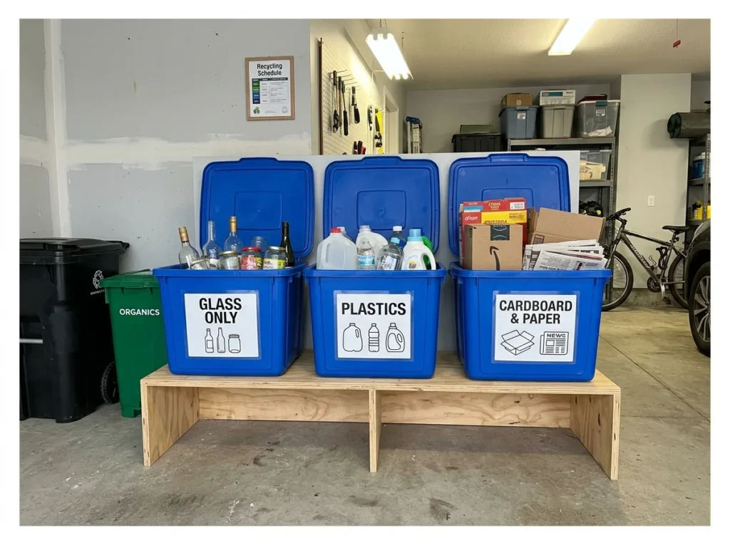 Recycling and Bottle Sorting Station