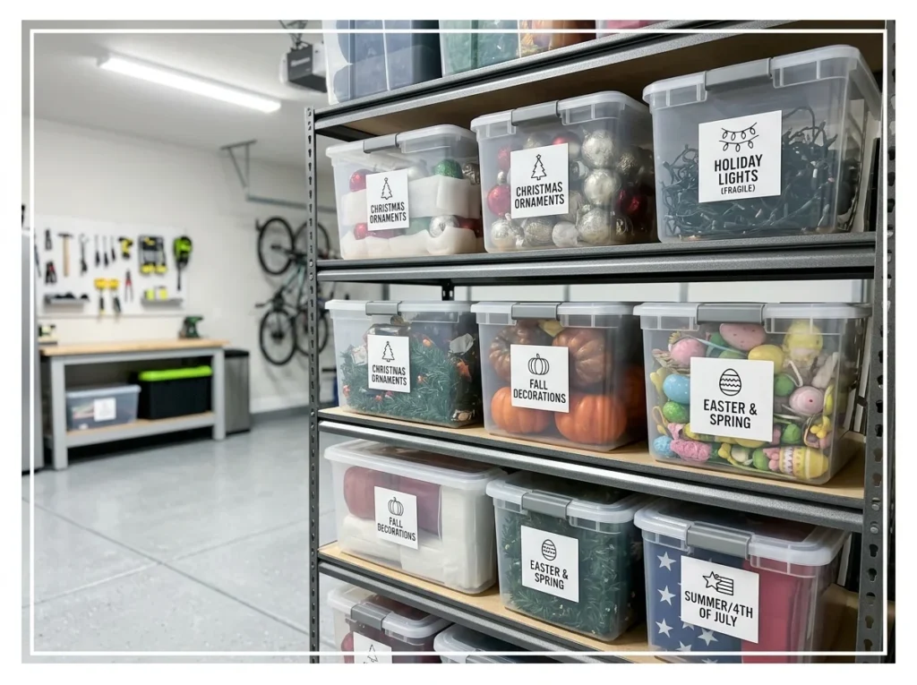Seasonal Decoration Storage Containers