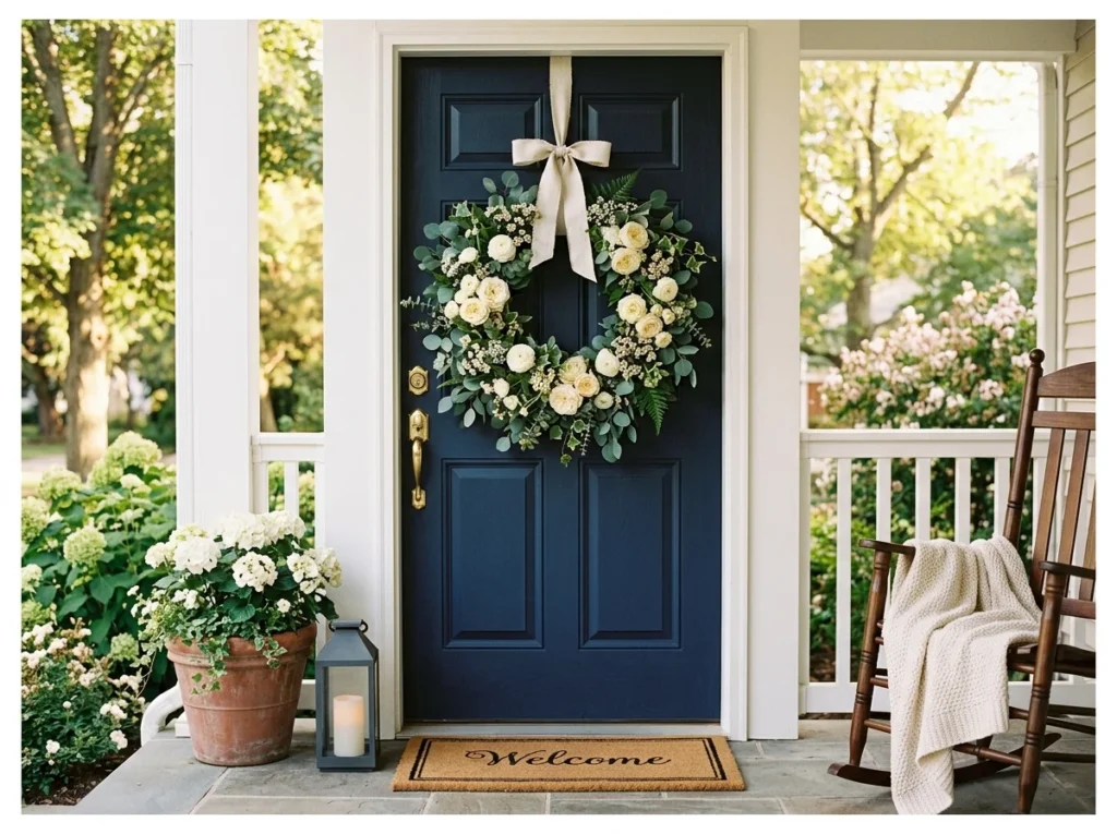 Seasonal Wreath on the Door