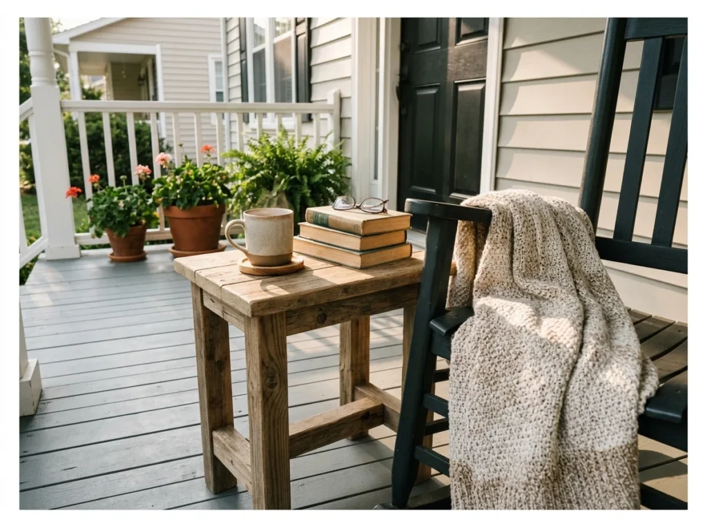 Side Table for Drinks and Books