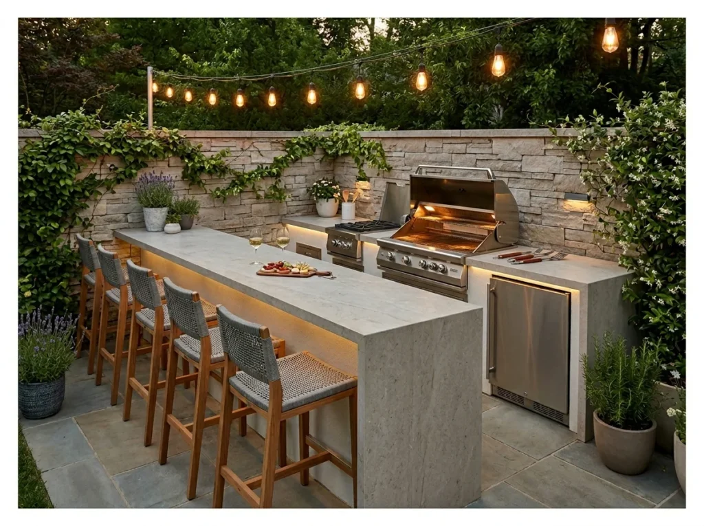 Straight Linear Outdoor Kitchen