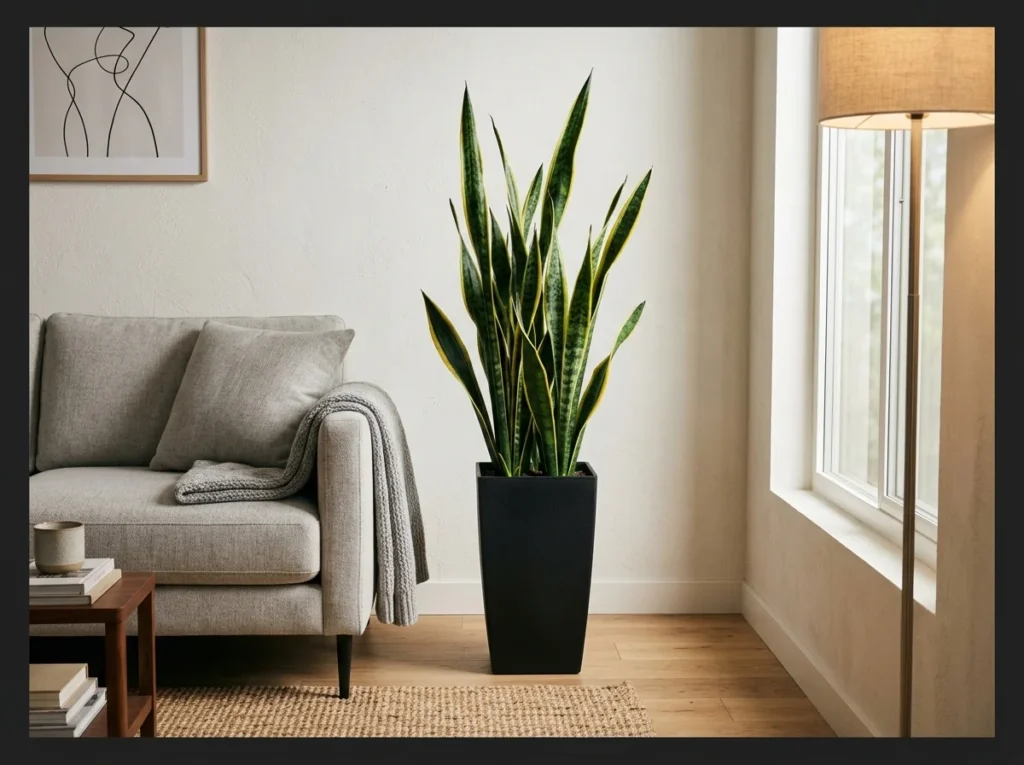 Snake Plant as a Floor Accent