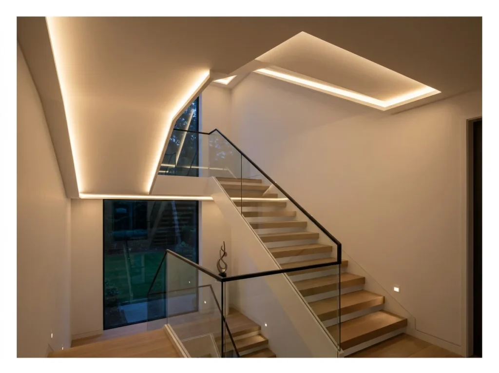 Concealed LED Cove Lighting on the Ceiling