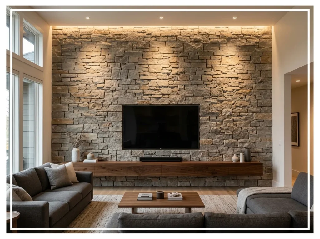 Stone or Brick TV Wall