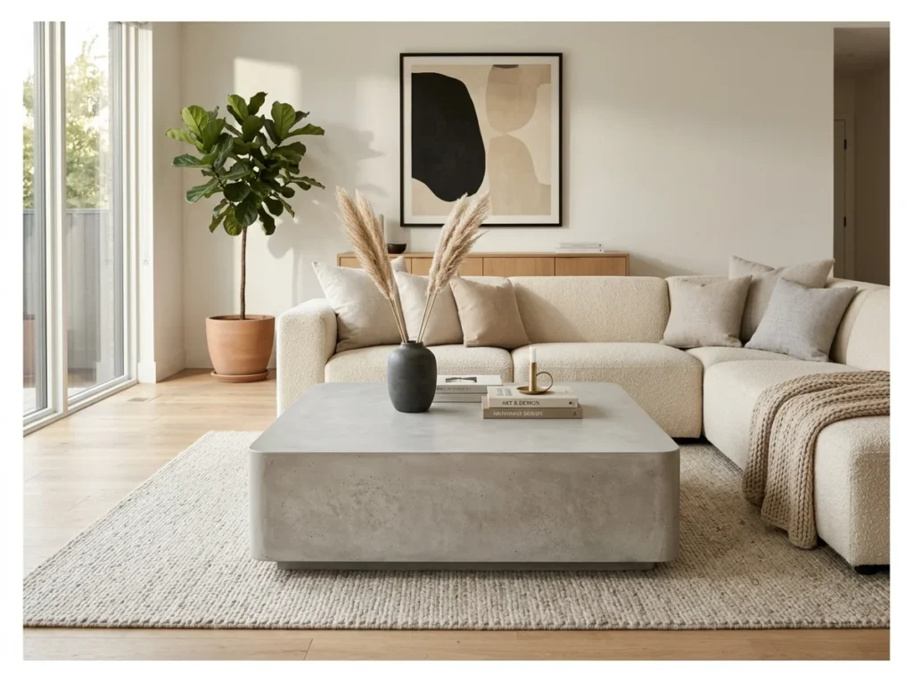 Stone or Concrete Coffee Table