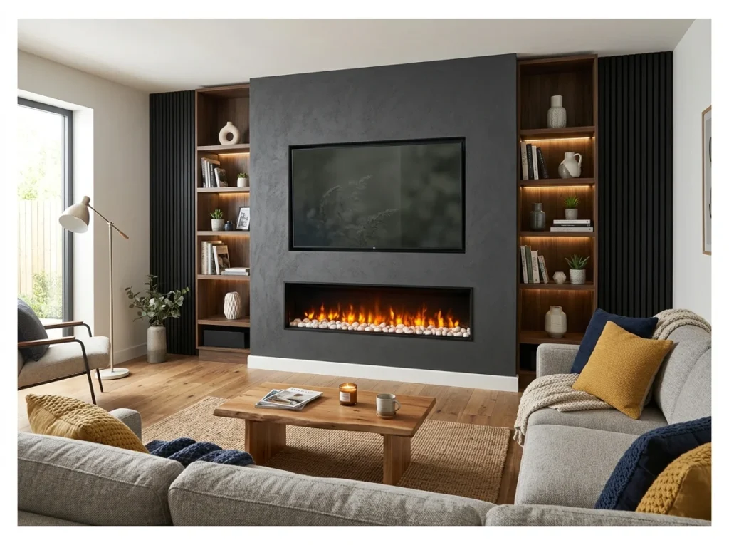 Concrete TV Wall