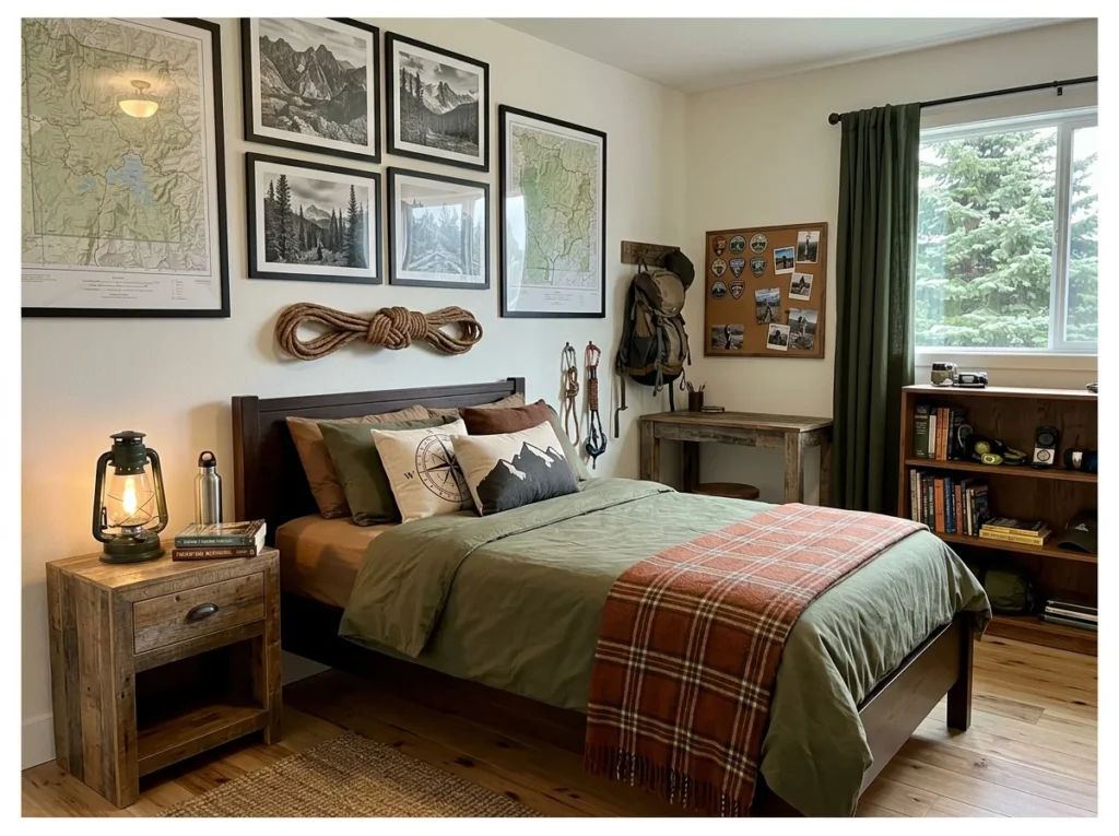 Outdoor Adventure Themed Bedroom