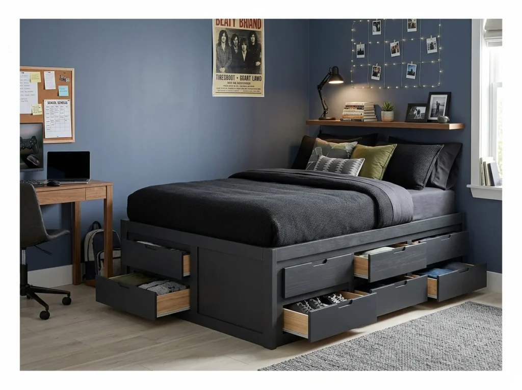 Platform Bed with Storage
