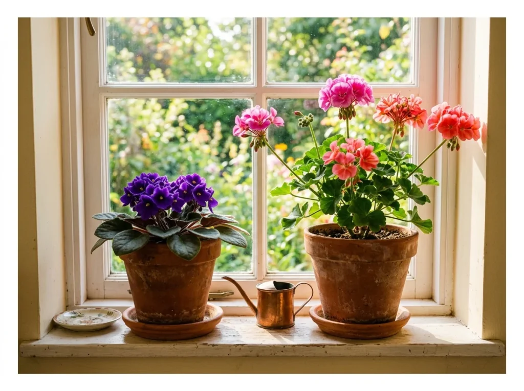 Terracotta Pots with Flowers