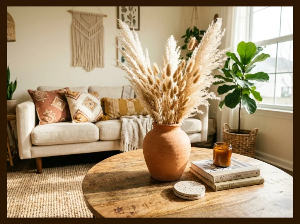 Dried Botanical in a Terracotta Vase