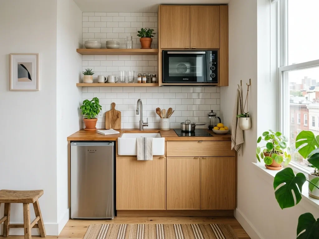 Replace Cabinet Doors with Curtains