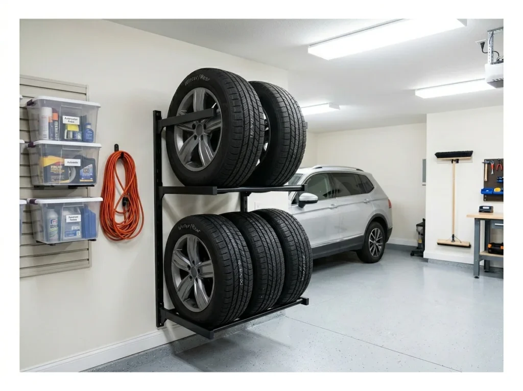Tire and Wheel Storage Rack