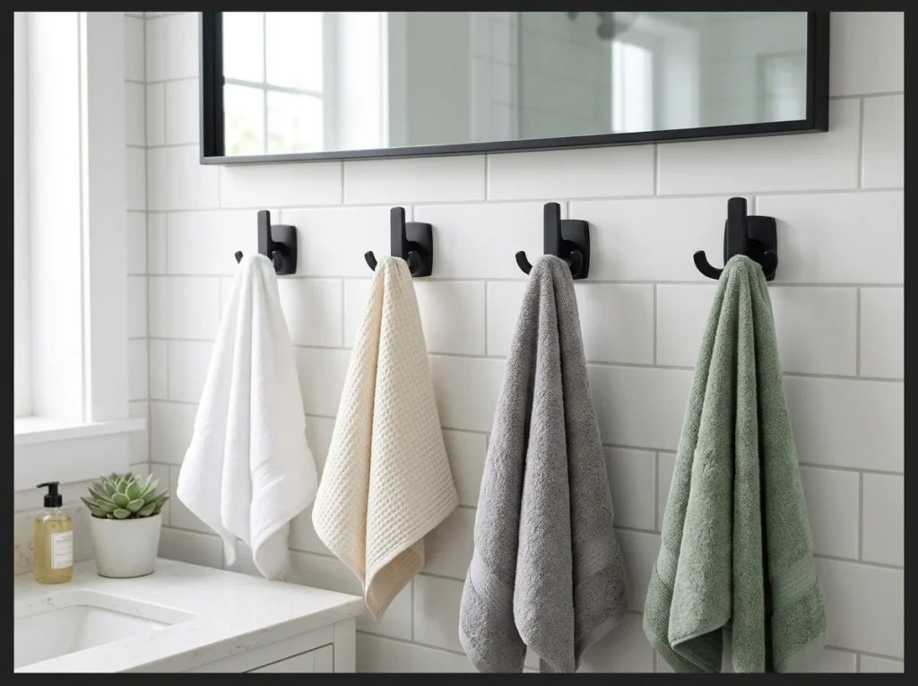 Towel Hooks Instead of a Bar