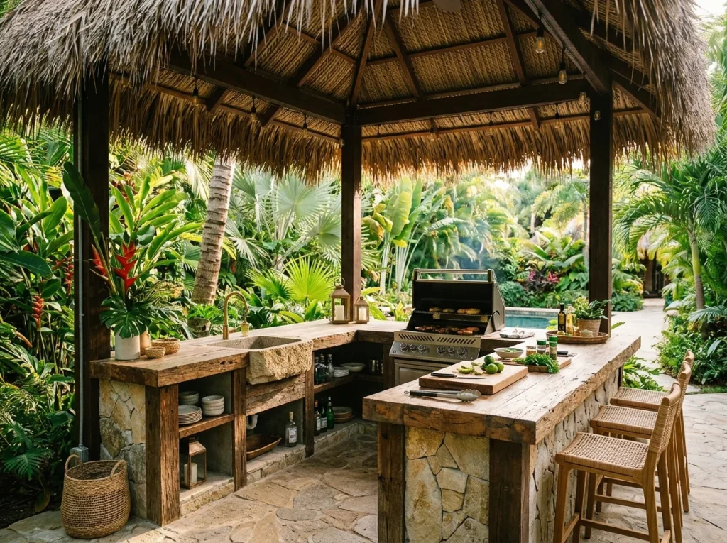 Tropical Outdoor Kitchen