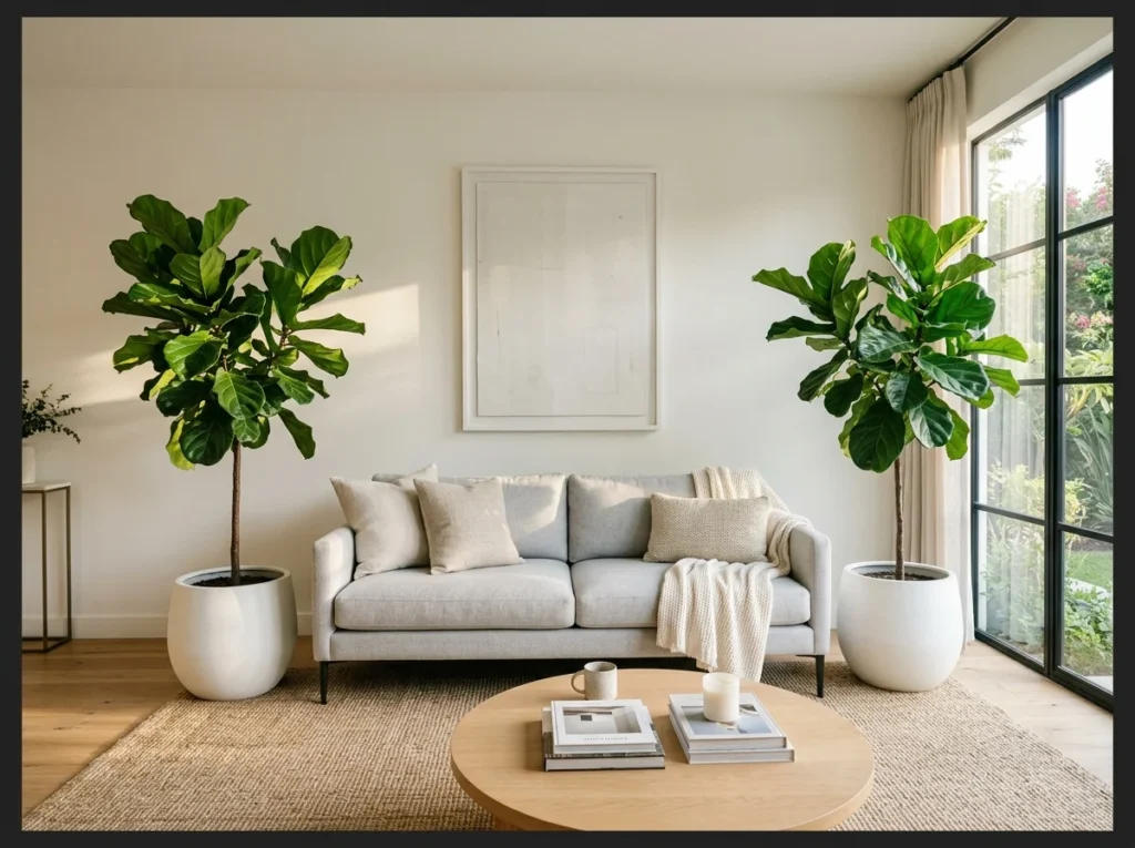 Fiddle Leaf Fig Duo in Matching Pots